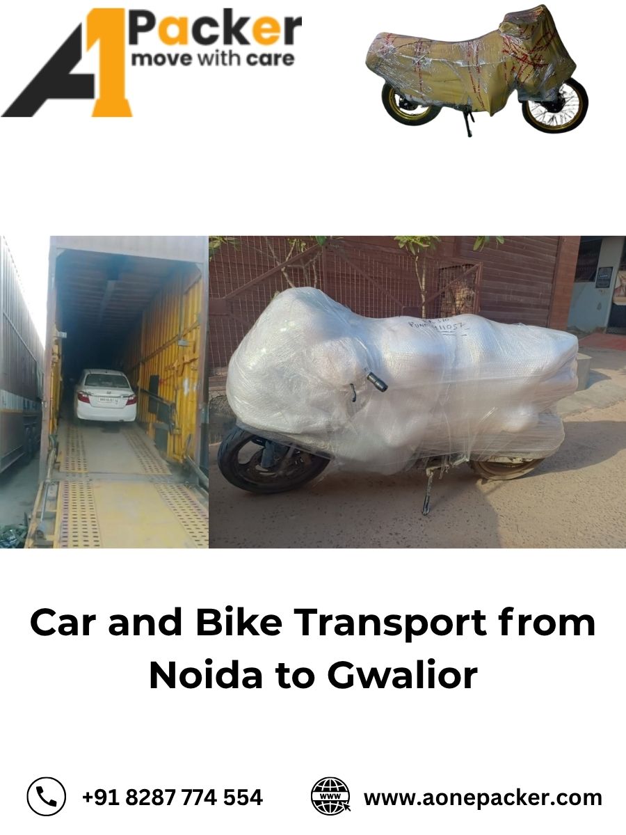 Car Transport Services from Noida to Gwalior Aone Packer