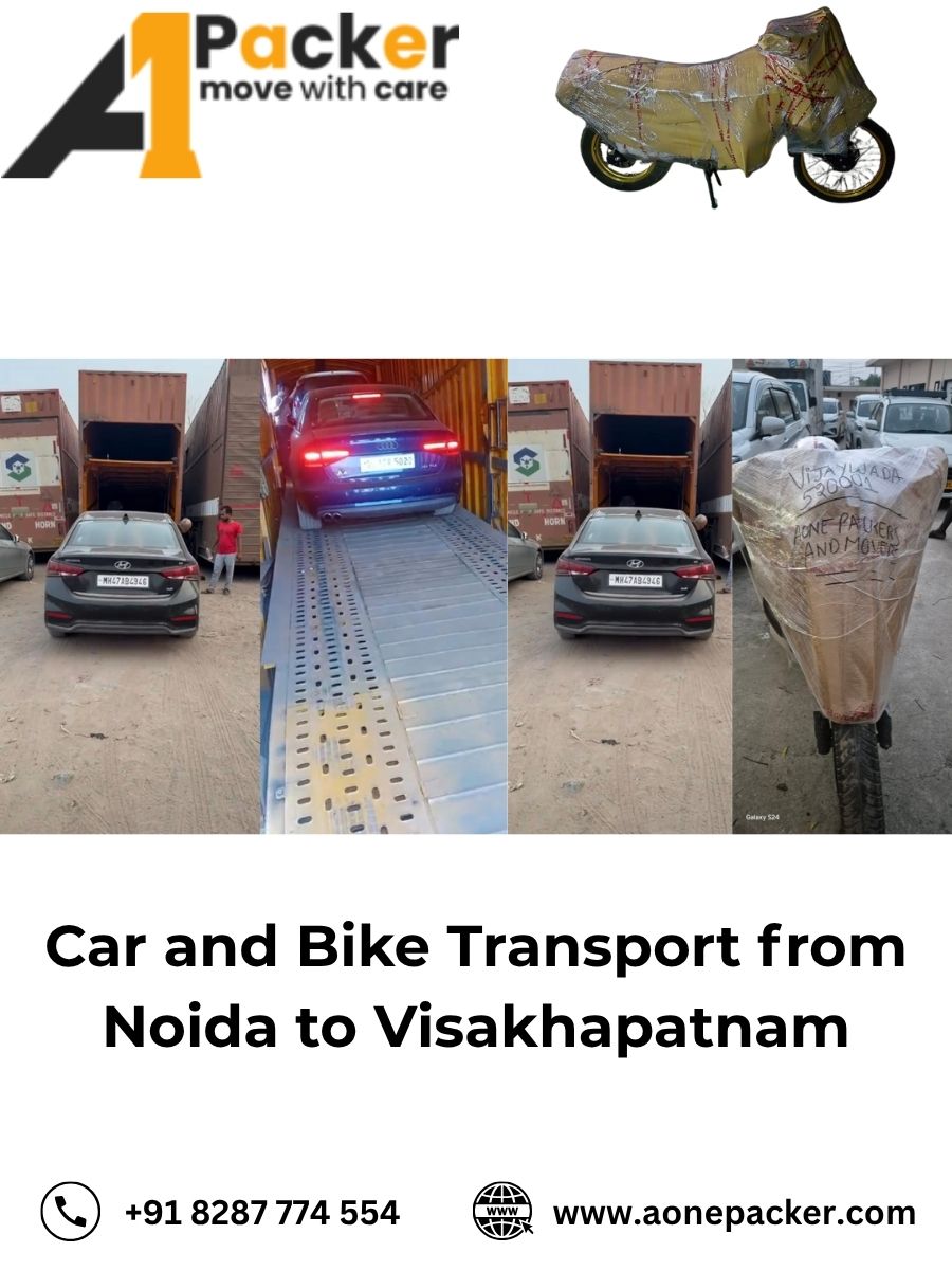 Car Transport Services from Noida to Visakhapatnam Aone Packer