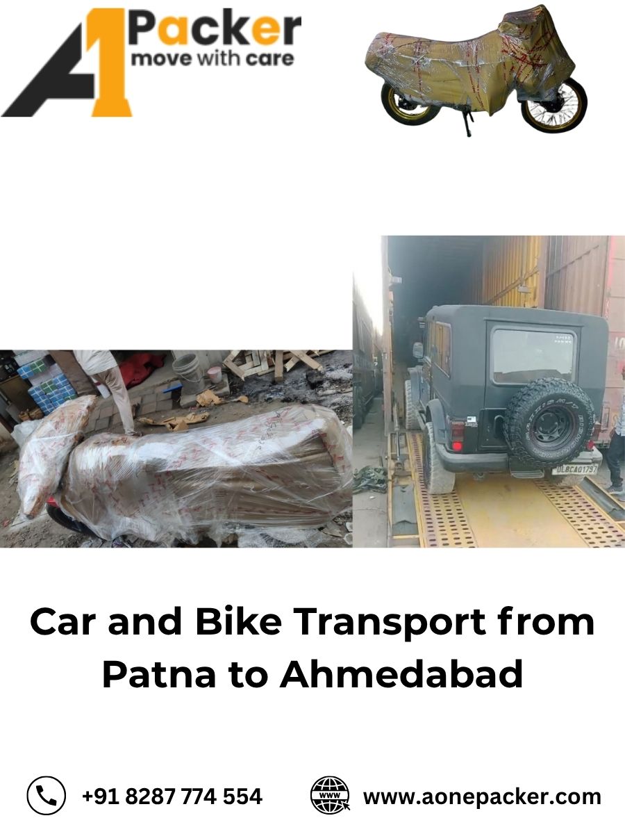 Car and Bike Transport from Patna to Ahmedabad