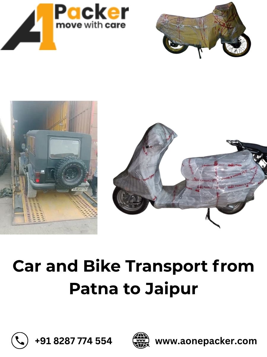 Car and Bike Transport from Patna to Jaipur