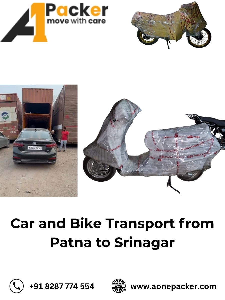 Car and Bike Transport from Patna to Srinagar