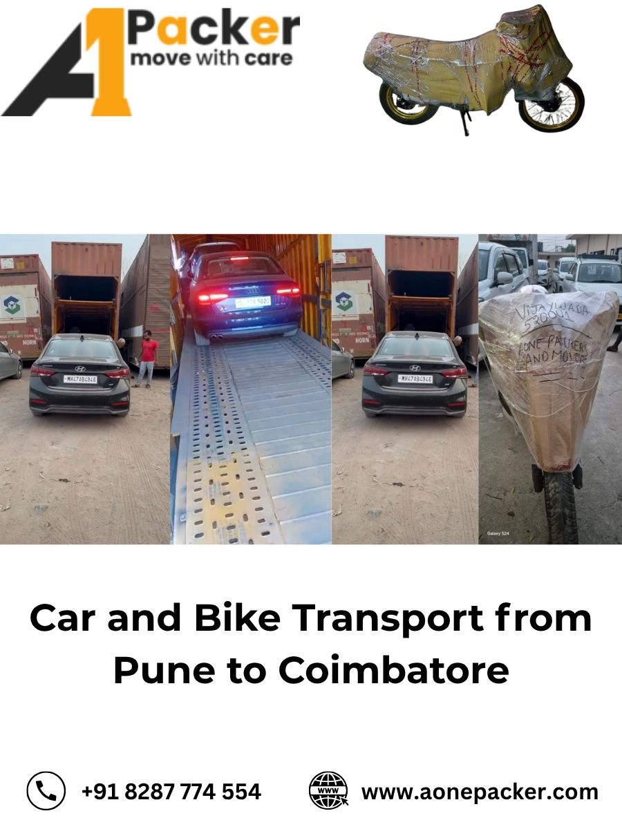 Car and Bike Transport from Pune to Coimbatore