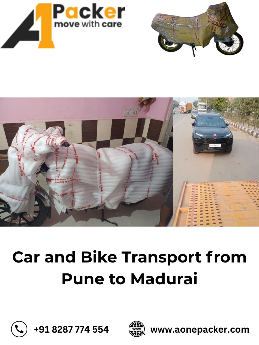 Car and Bike Transport from Pune to Madurai