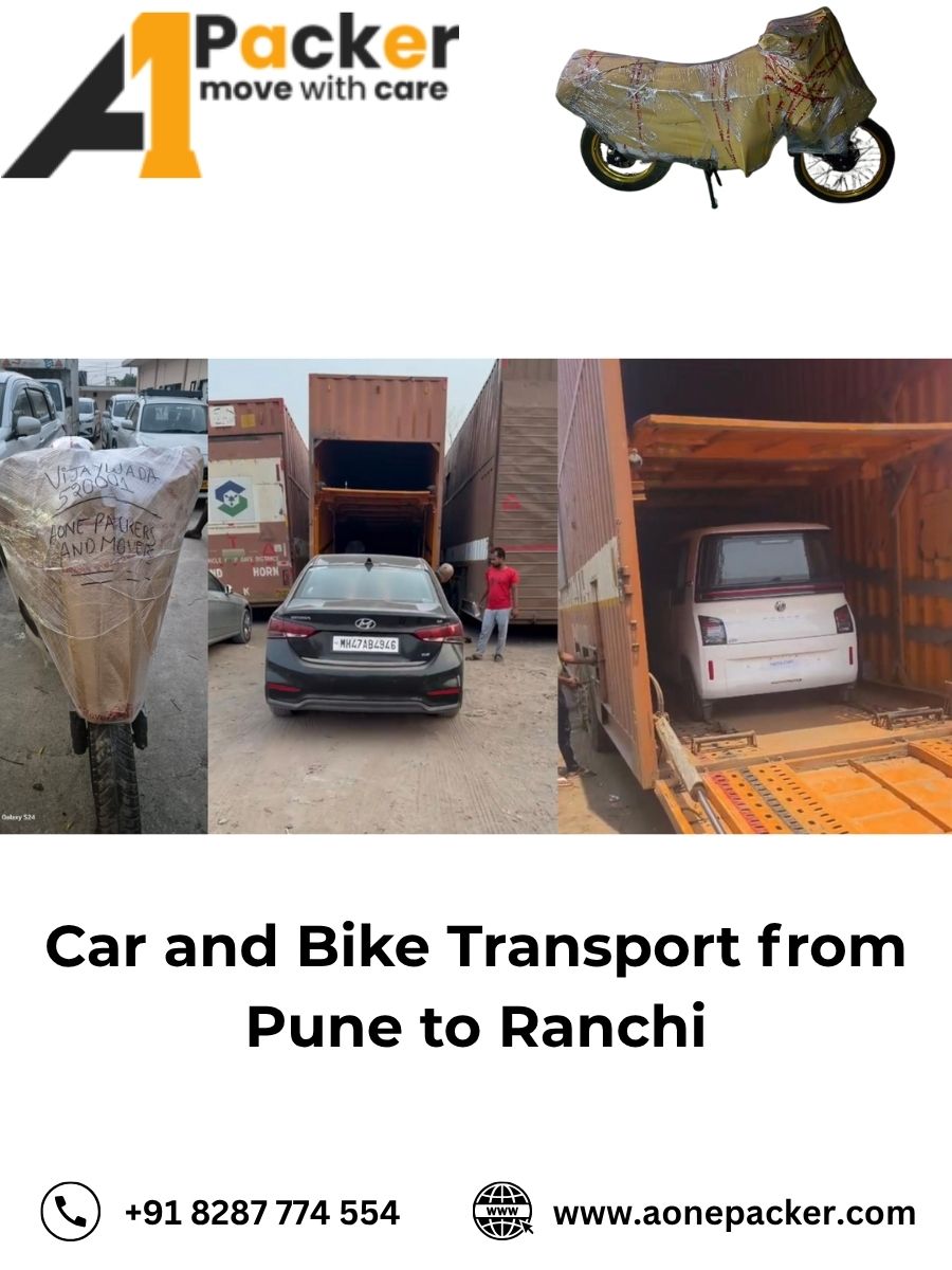 Car and Bike Transport from Pune to Ranchi