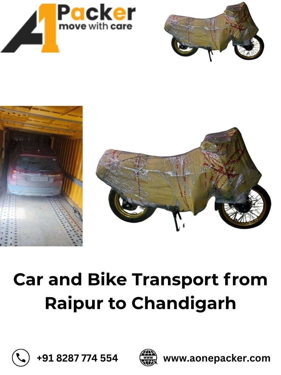Car and Bike Transport from Raipur to Chandigarh