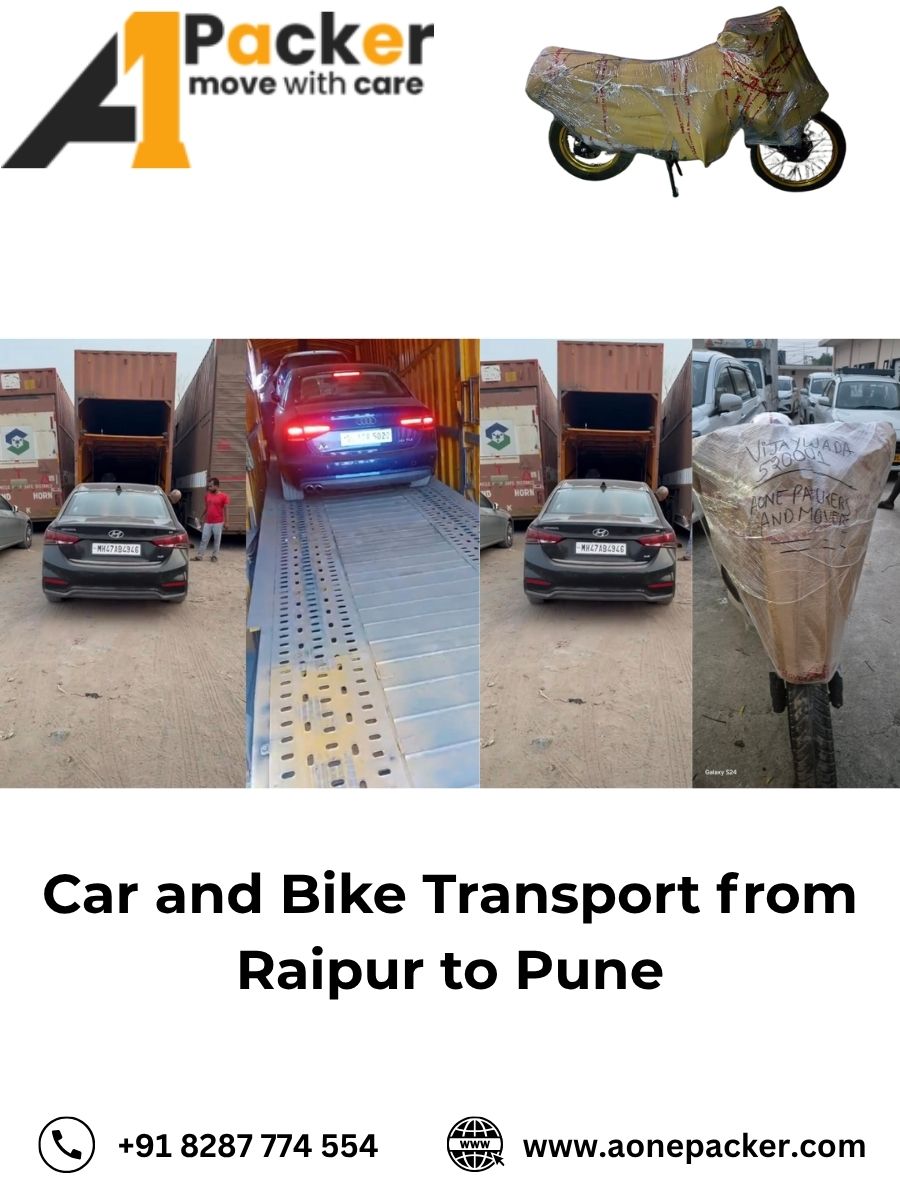 Car and Bike Transport from Raipur to Pune