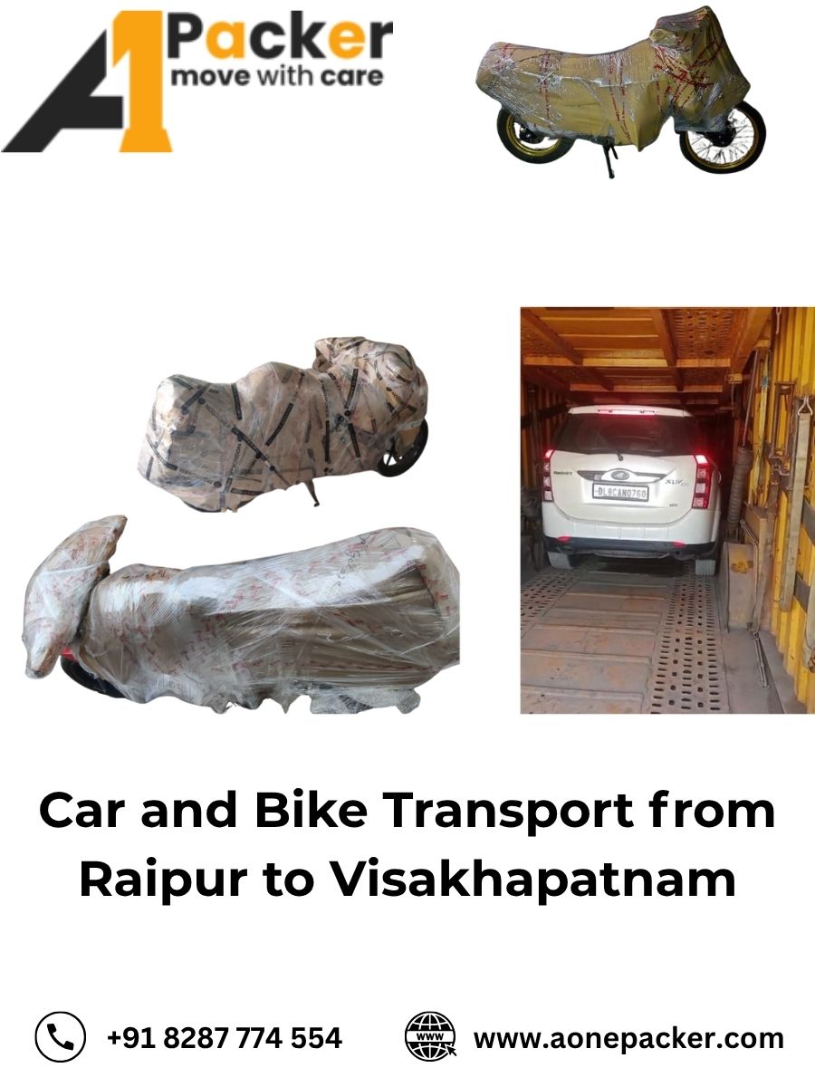Car and Bike Transport from Raipur to Visakhapatnam