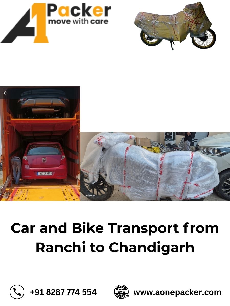Car and Bike Transport from Ranchi to Chandigarh