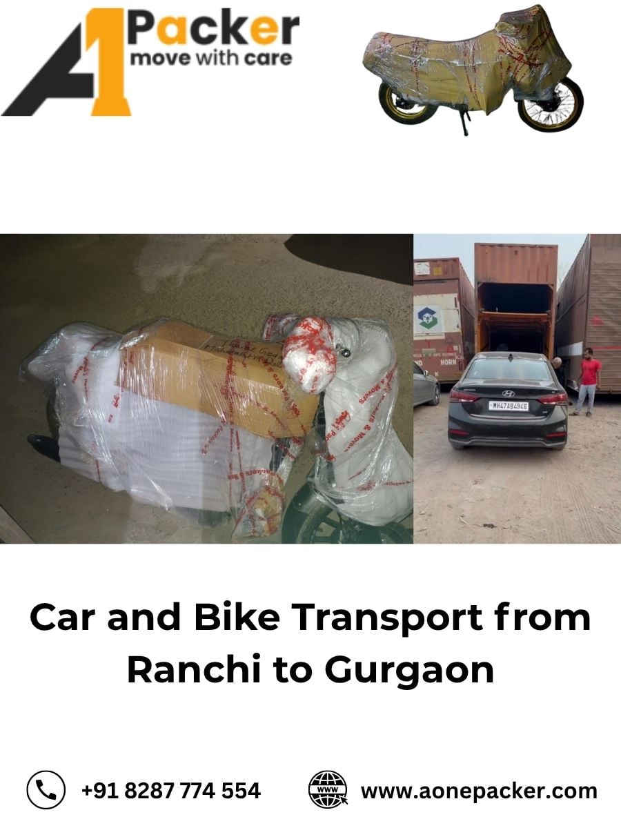 Car and Bike Transport from Ranchi to Gurgaon