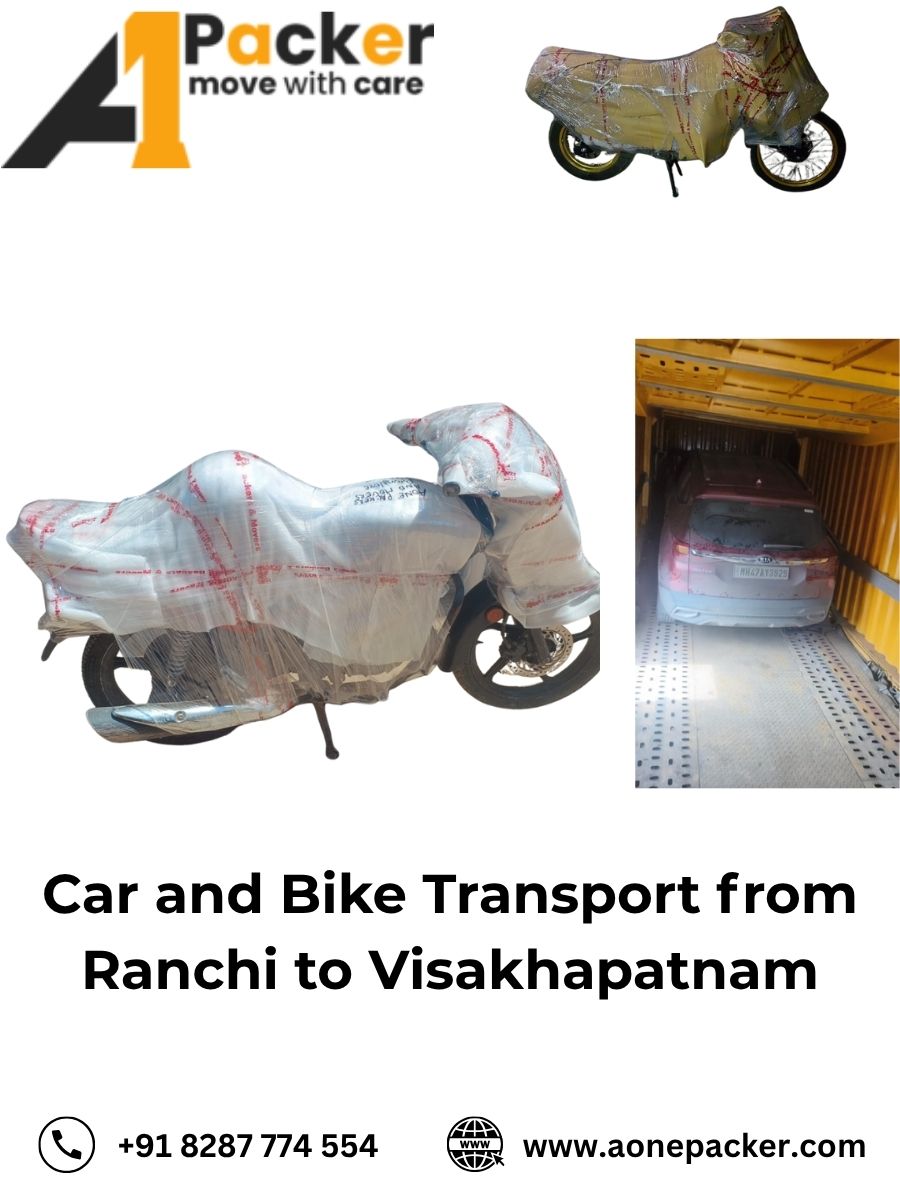 Car and Bike Transport from Ranchi to Visakhapatnam