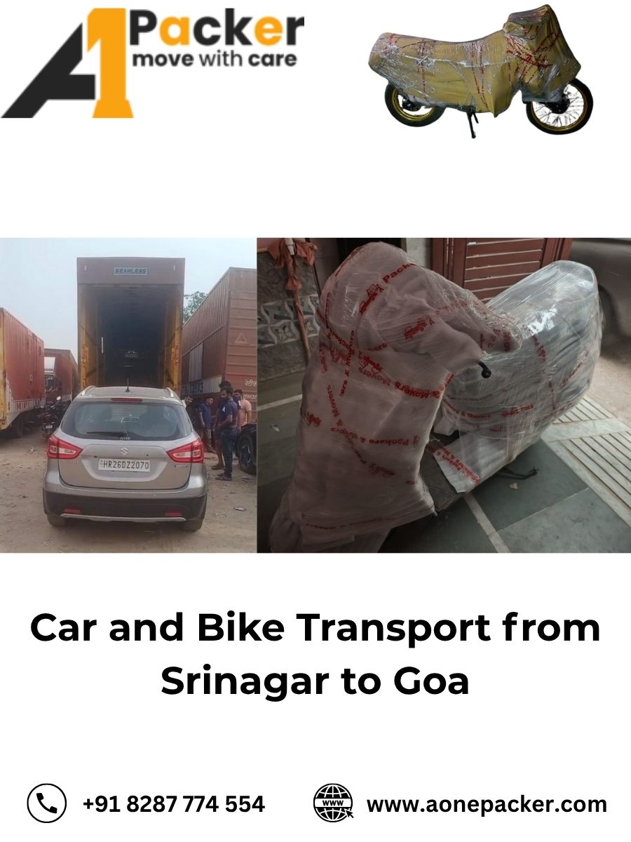 Car and Bike Transport from Srinagar to Goa