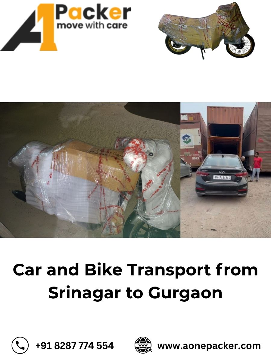 Car and Bike Transport from Srinagar to Gurgaon