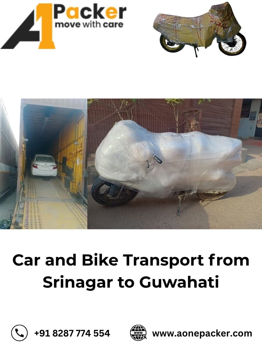 Car and Bike Transport from Srinagar to Guwahati
