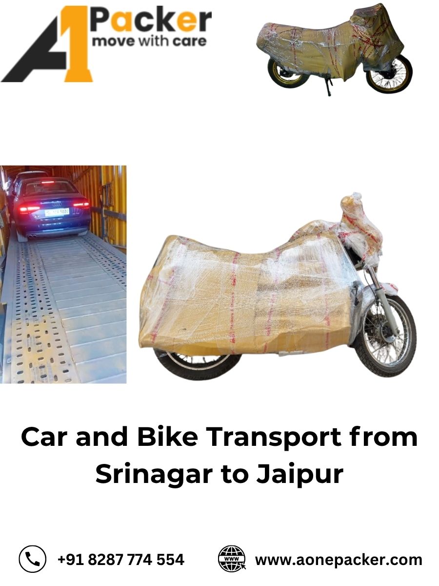 Car and Bike Transport from Srinagar to Jaipur