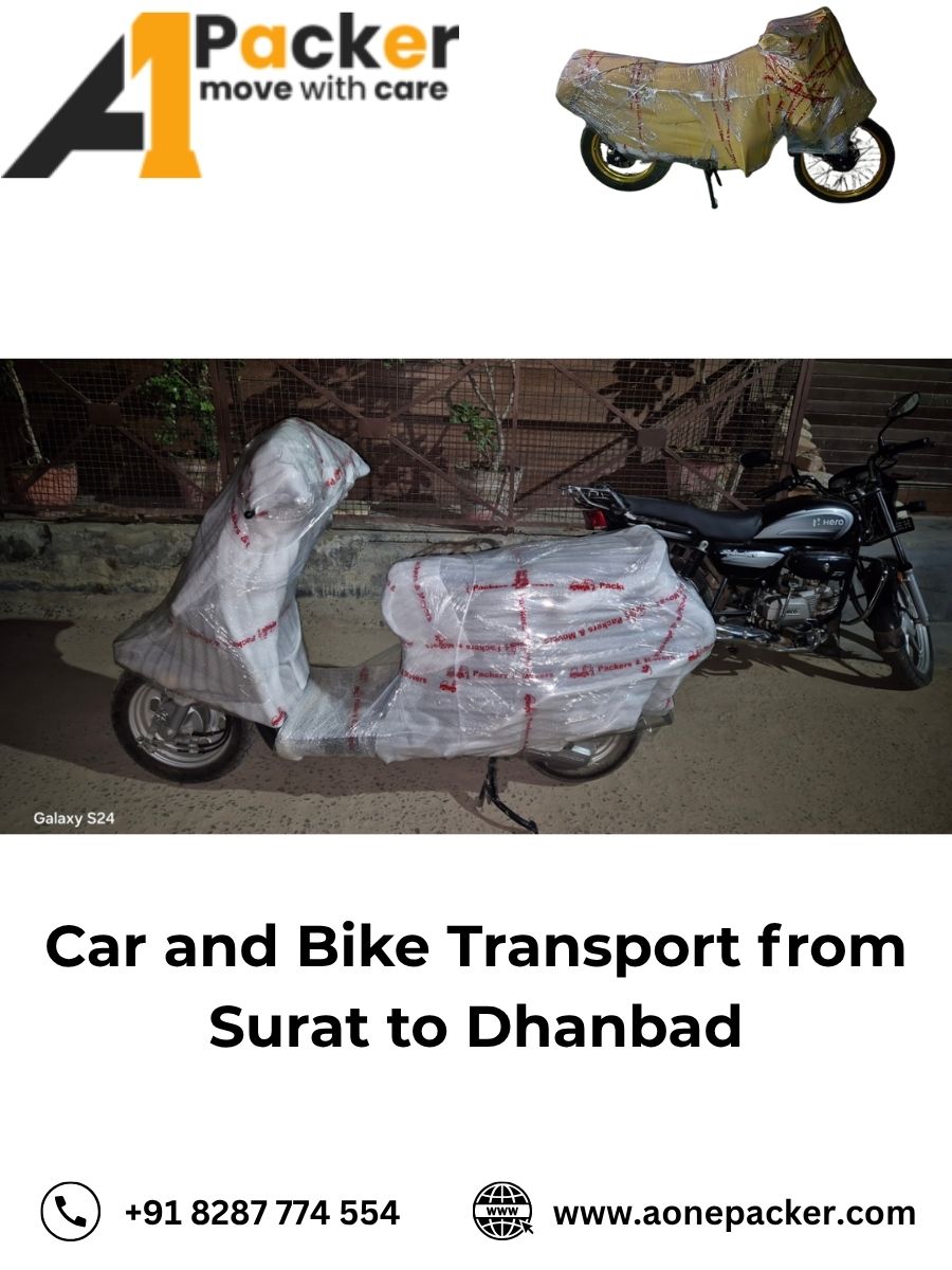 Car and Bike Transport from Surat to Dhanbad