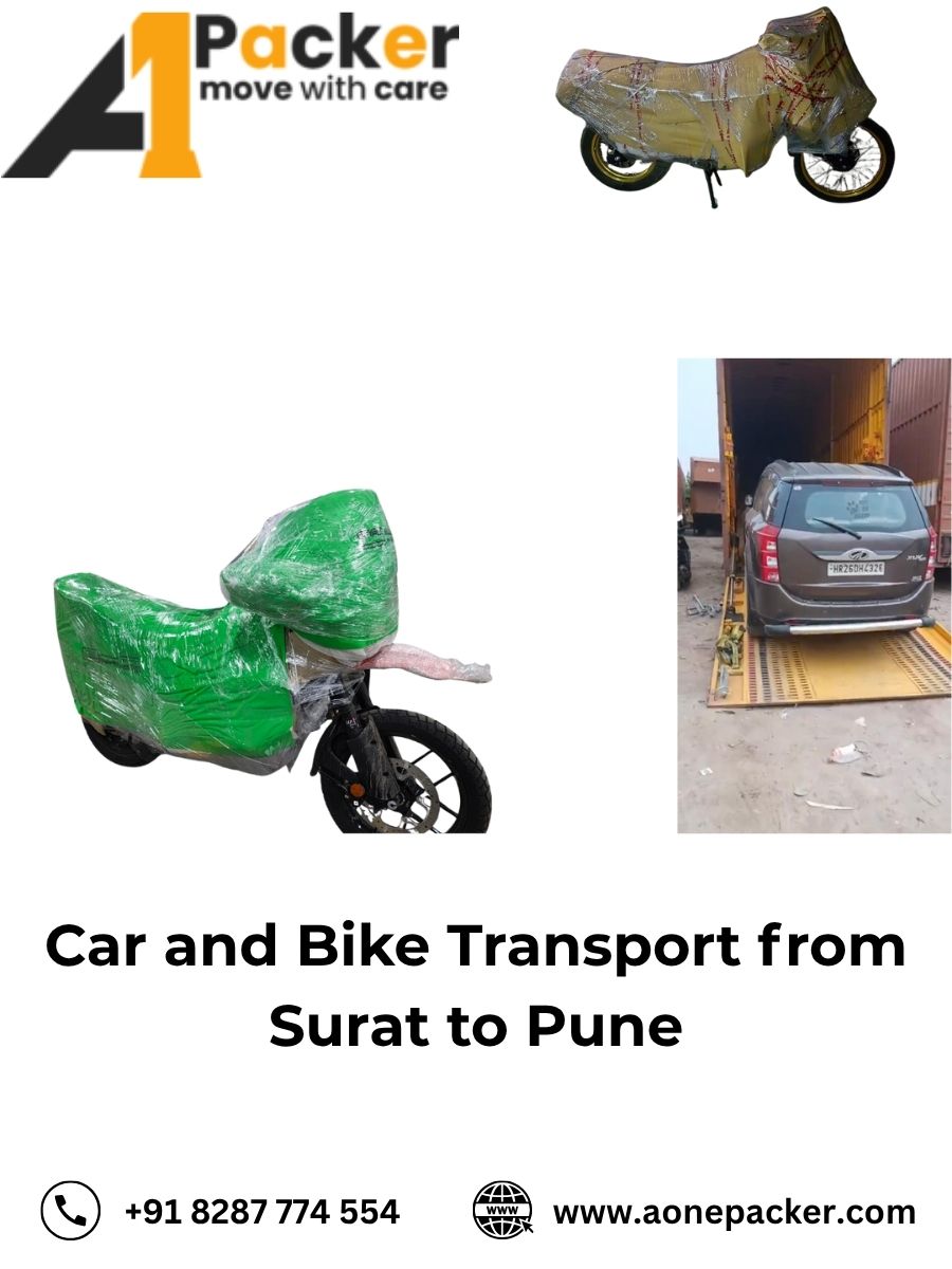 Car and Bike Transport from Surat to Pune
