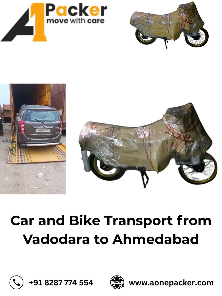 Car and Bike Transport from Vadodara to Ahmedabad