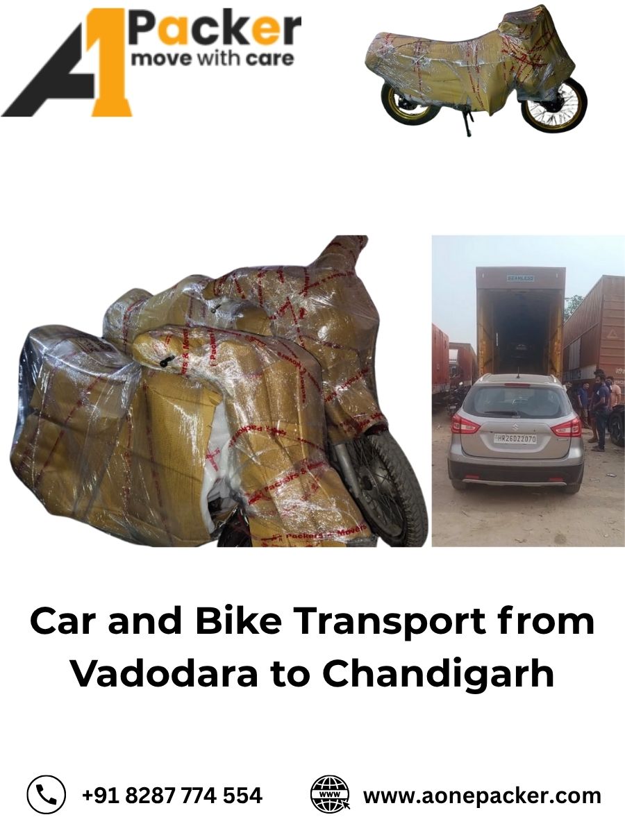 Car and Bike Transport from Vadodara to Chandigarh