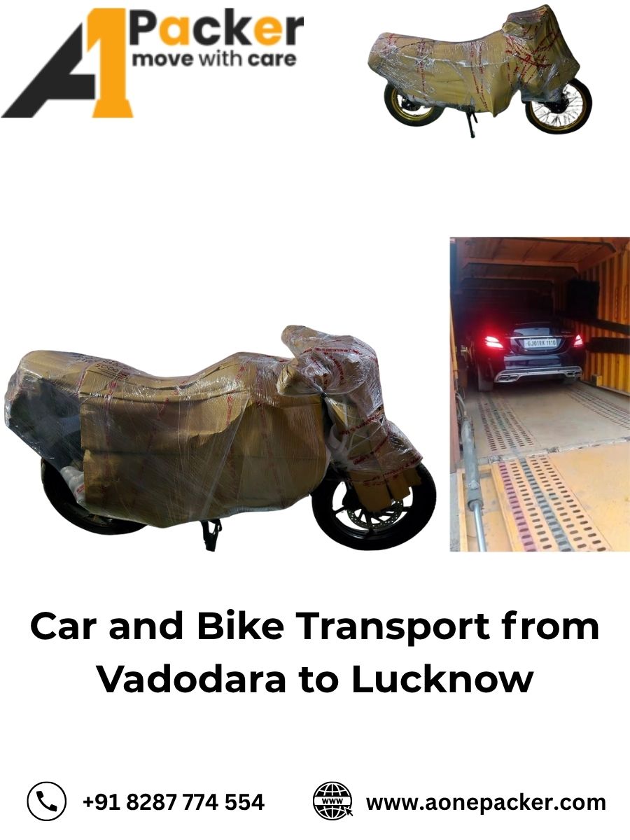 Car and Bike Transport from Vadodara to Lucknow