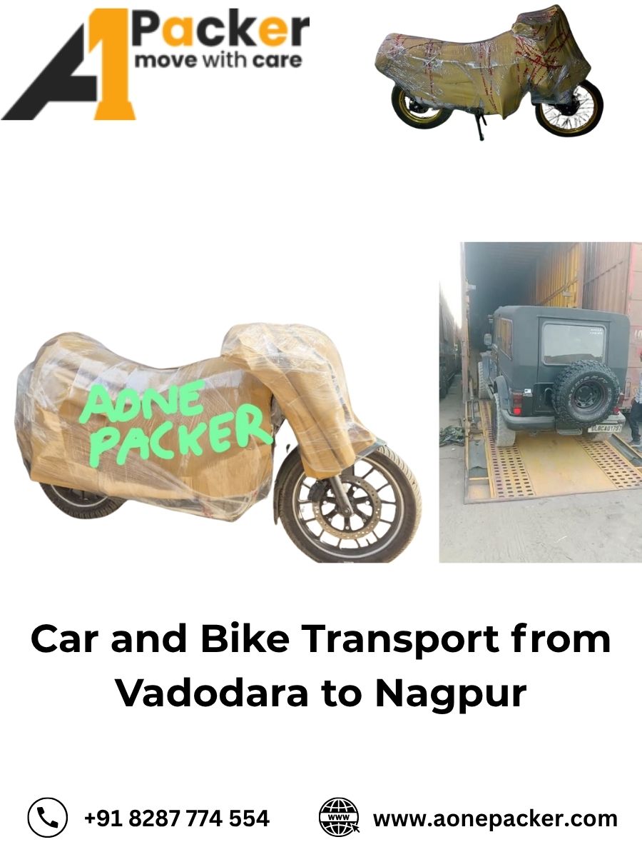 Car and Bike Transport from Vadodara to Nagpur