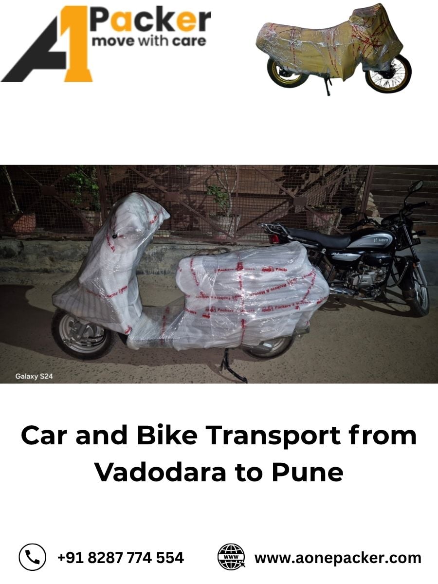 Car and Bike Transport from Vadodara to Pune