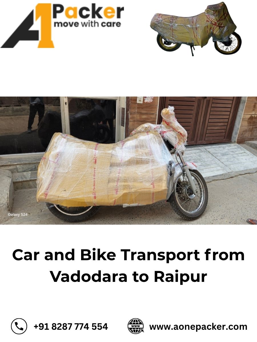 Car and Bike Transport from Vadodara to Raipur