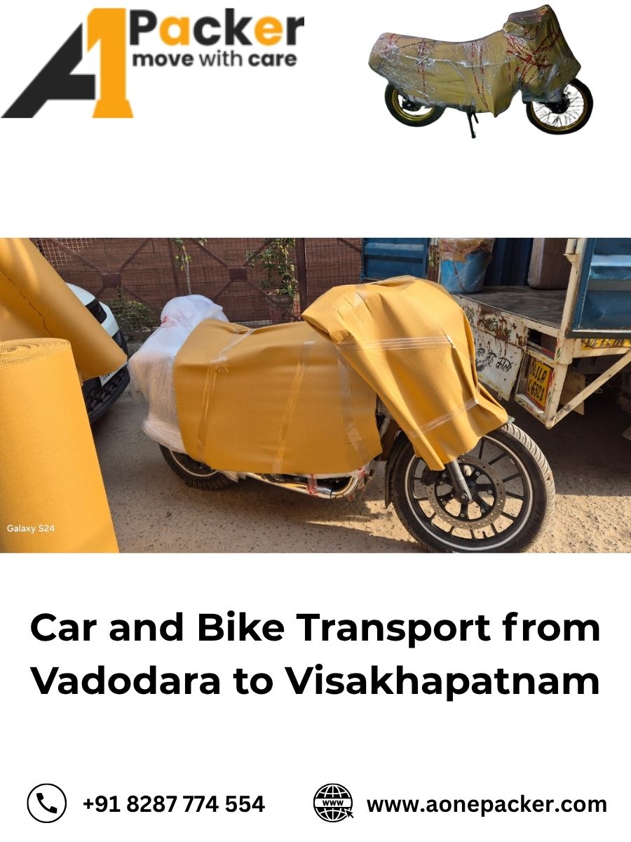 Car and Bike Transport from Vadodara to Visakhapatnam