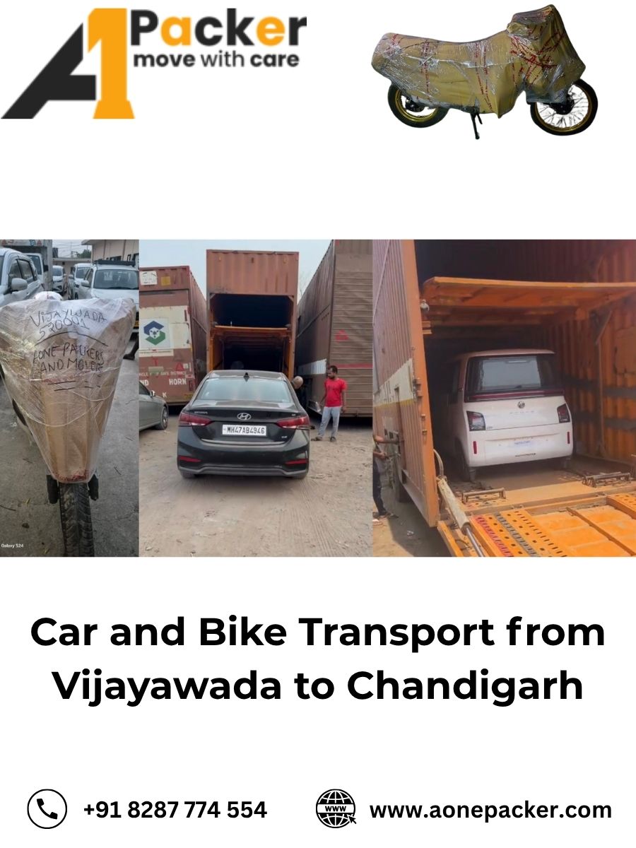 Car and Bike Transport from Vijayawada to Chandigarh