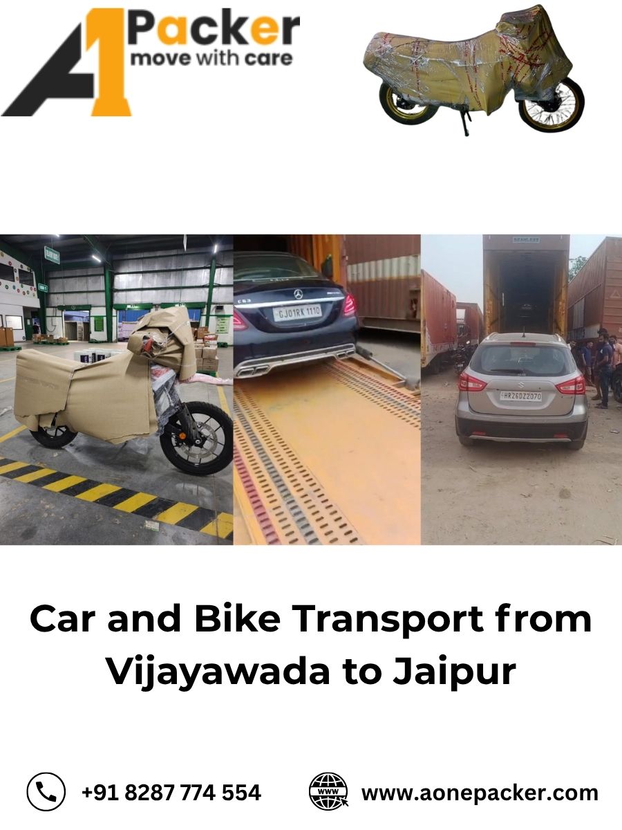 Car and Bike Transport from Vijayawada to Jaipur