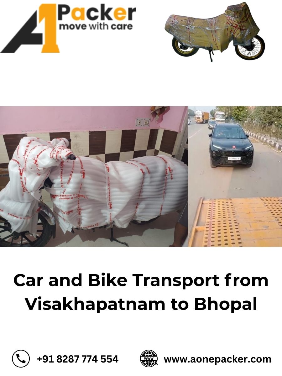 Car and Bike Transport from Visakhapatnam to Bhopal