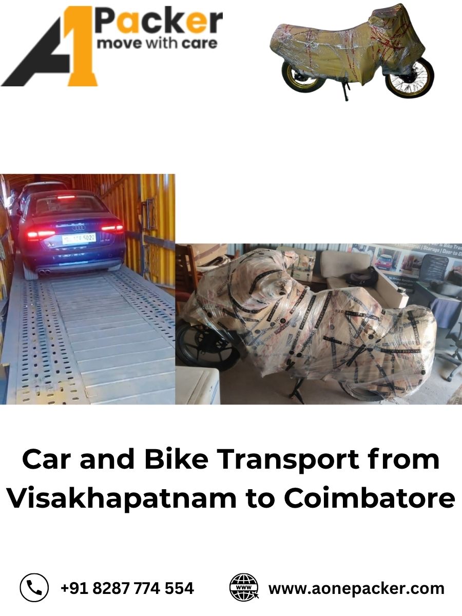 Car and Bike Transport from Visakhapatnam to Coimbatore