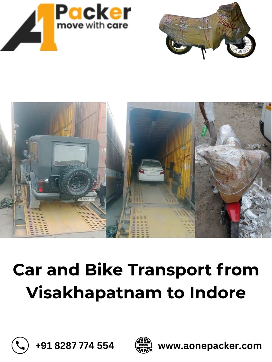 Car and Bike Transport from Visakhapatnam to Indore