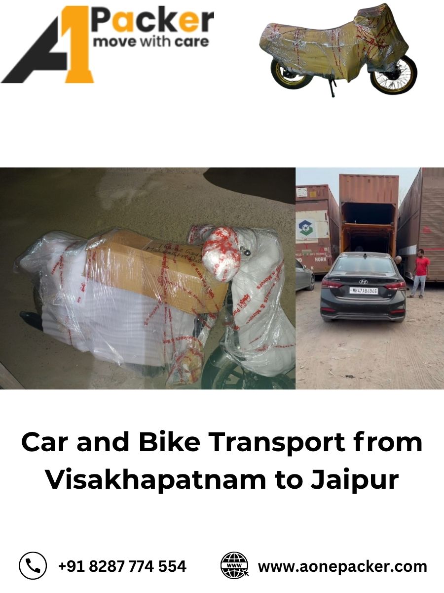 Car and Bike Transport from Visakhapatnam to Jaipur