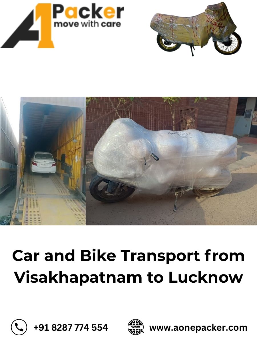 Car and Bike Transport from Visakhapatnam to Lucknow