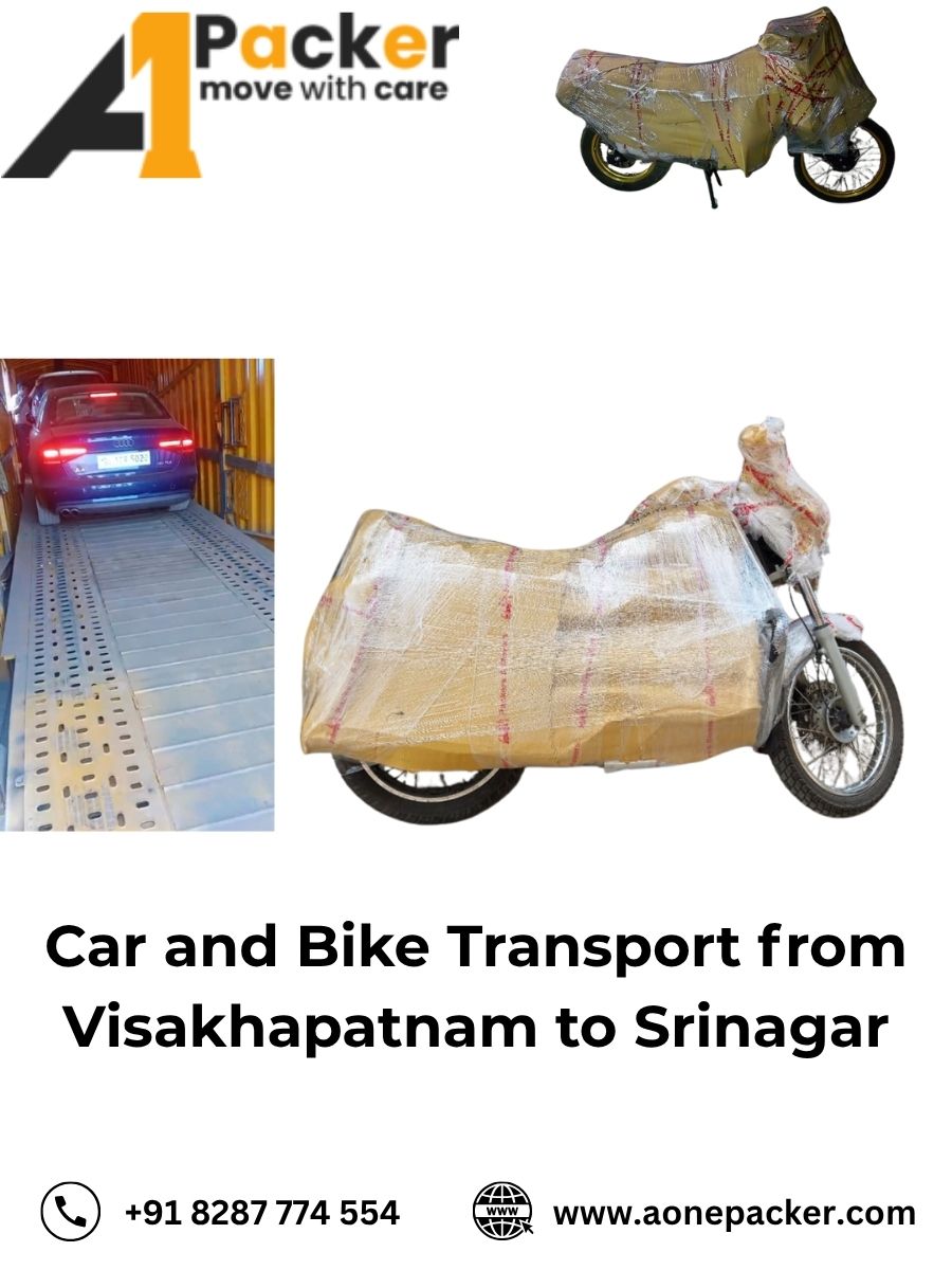 Car and Bike Transport from Visakhapatnam to Srinagar