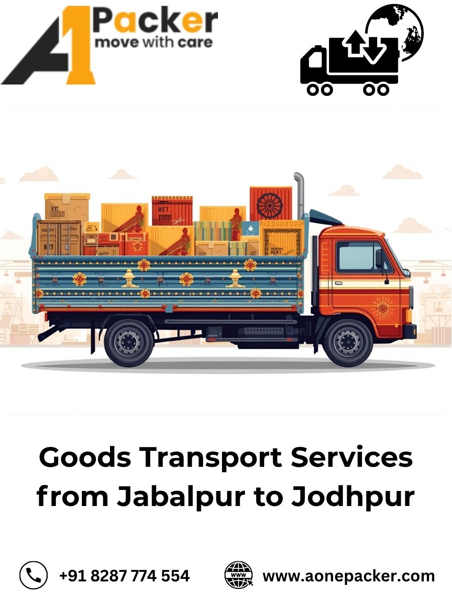 transport cost from Jabalpur to Jodhpur