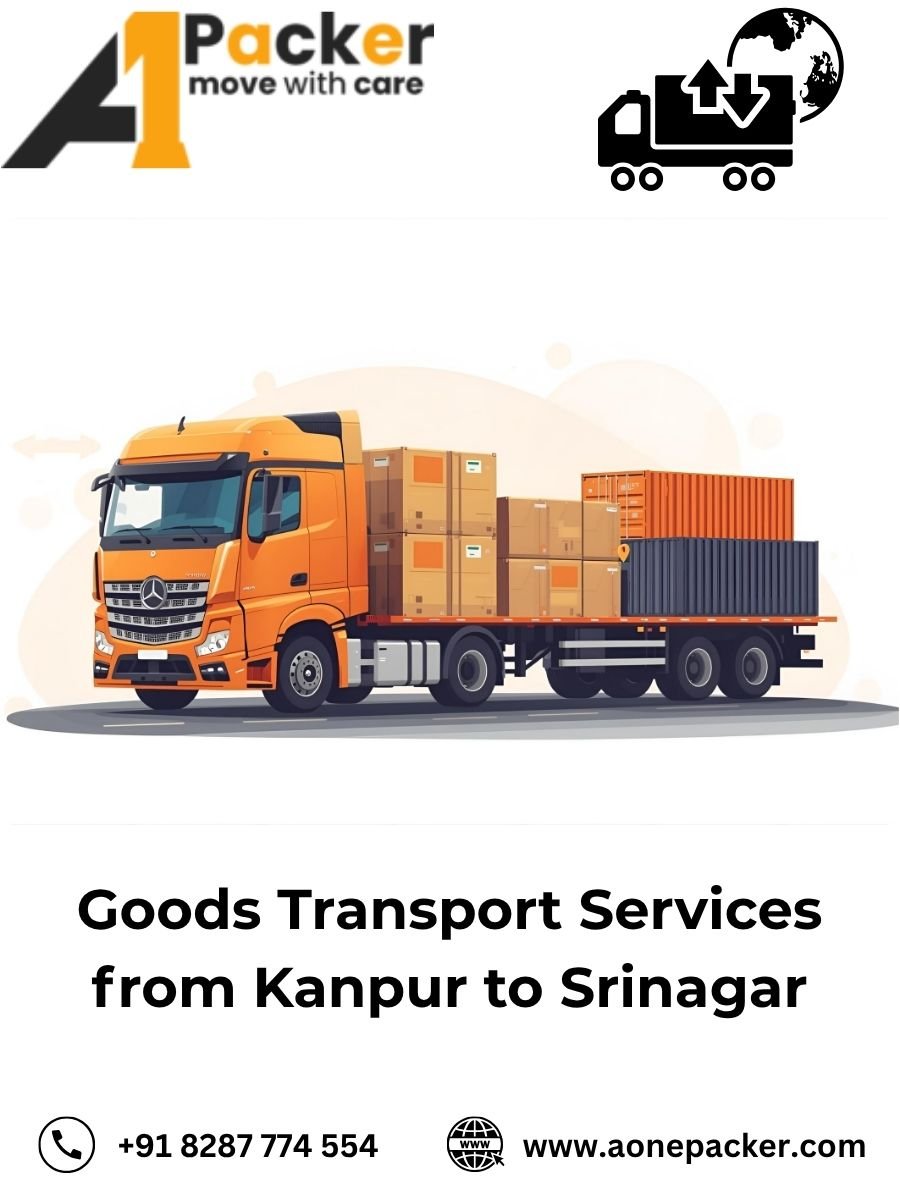 transport cost from Kanpur to Srinagar