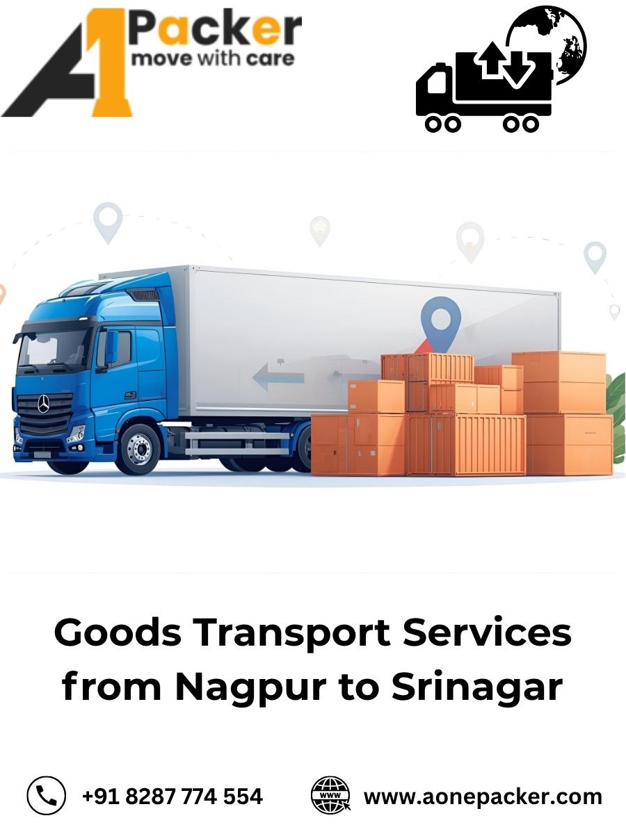 transport cost from Nagpur to Srinagar