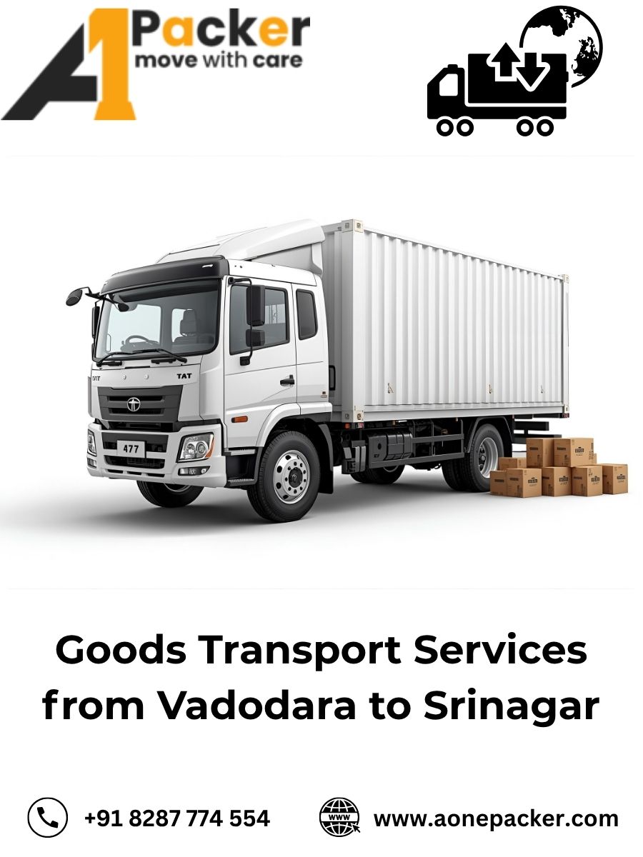 Goods Transport from Vadodara to Srinagar