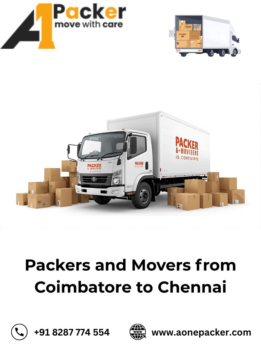 Packers and Movers Charges from Coimbatore to Chennai