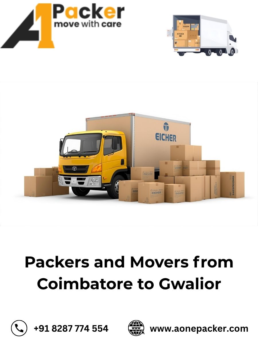 Packers and Movers from Coimbatore to Gwalior