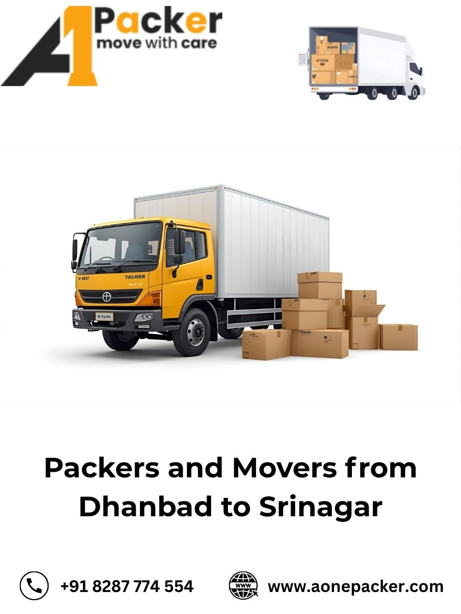 Packers and Movers from Dhanbad to Srinagar