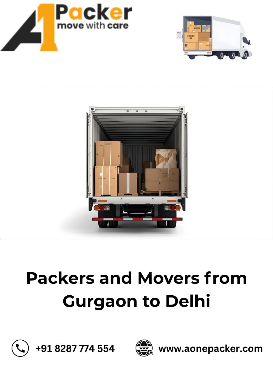 Packers and Movers from Gurgaon to Delhi