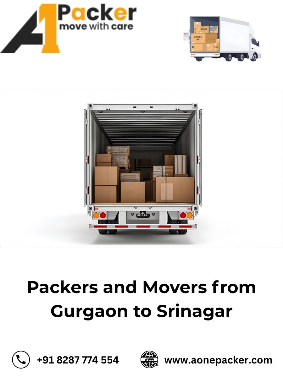 Packers and Movers Charges from Gurgaon to Srinagar