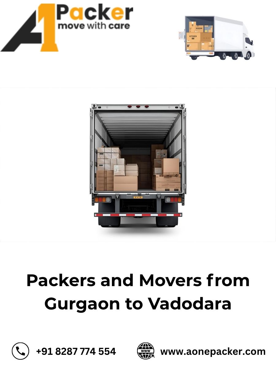 Packers and Movers Charges from Gurgaon to Vadodara