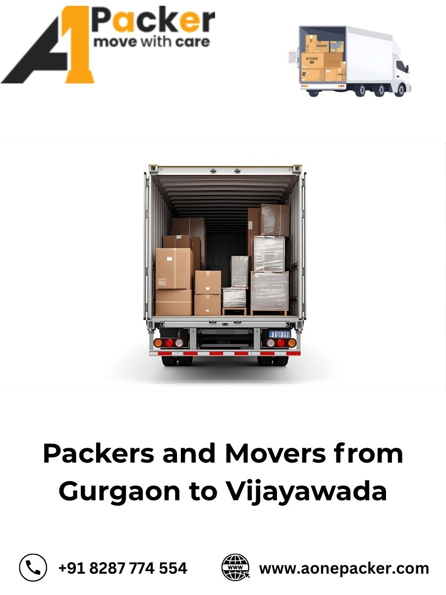 Packers and Movers Charges from Gurgaon to Vijayawada