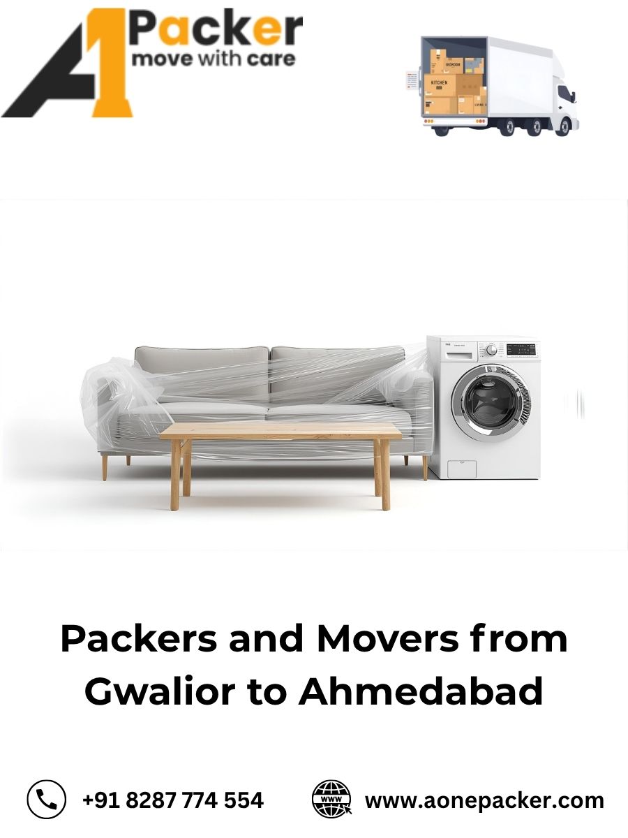 Packers and Movers from Gwalior to Ahmedabad