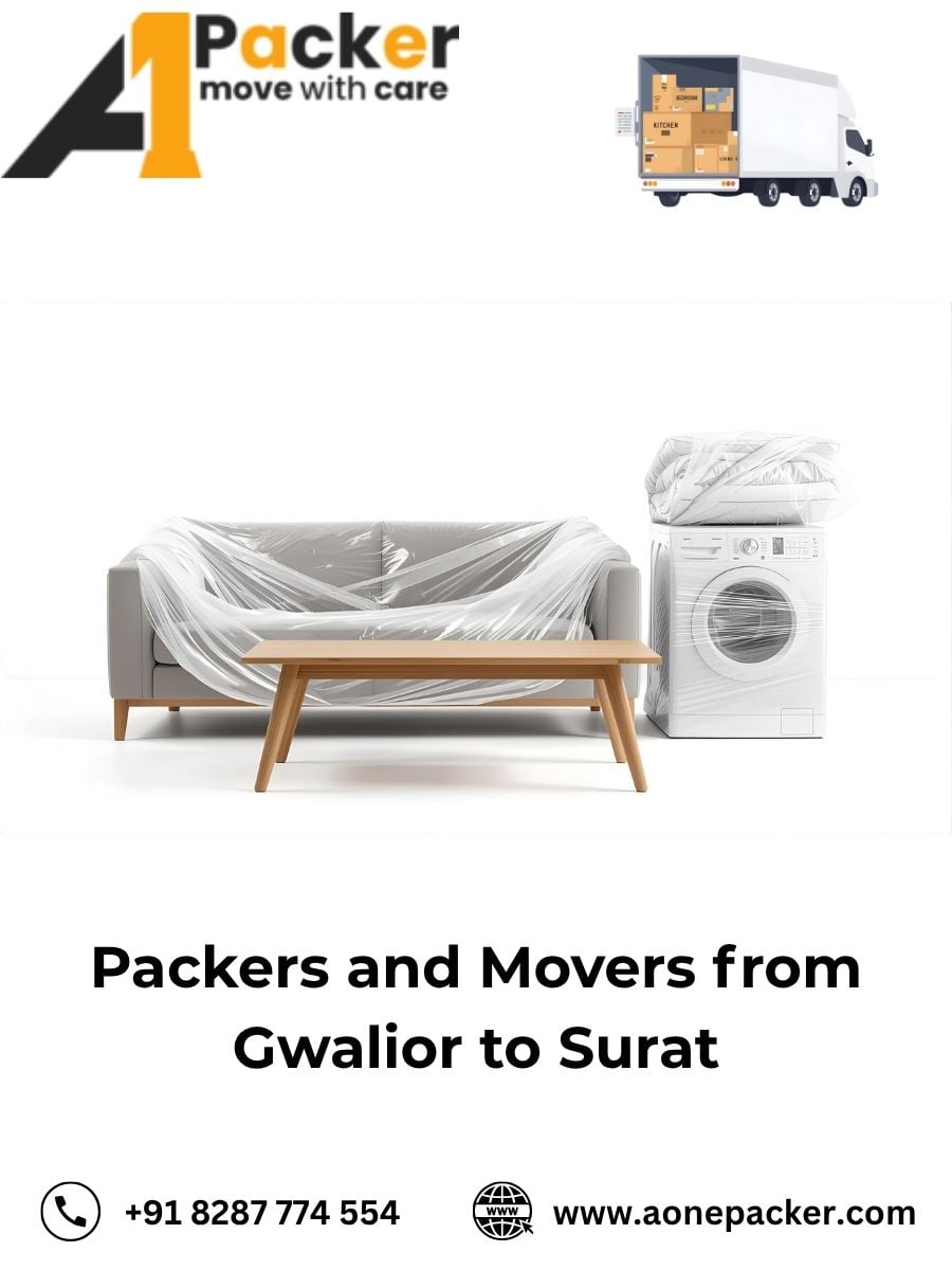 Packers and Movers from Gwalior to Surat