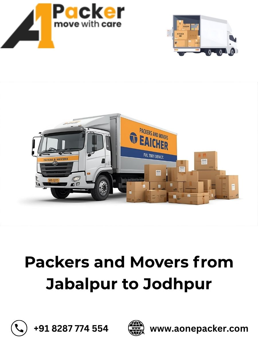 Packers and Movers Charges from Jabalpur to Jodhpur