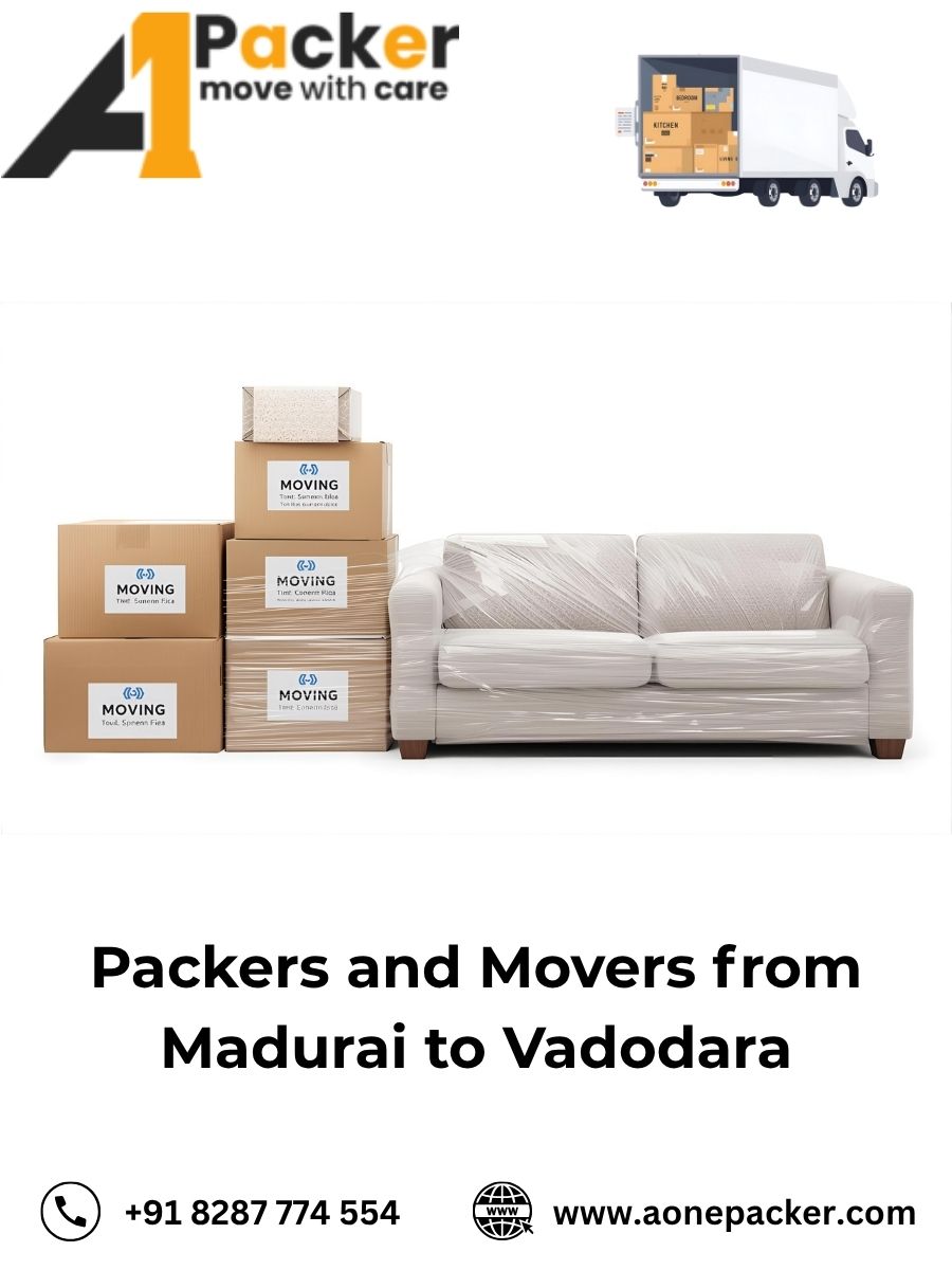 Packers and Movers from Madurai to Vadodara